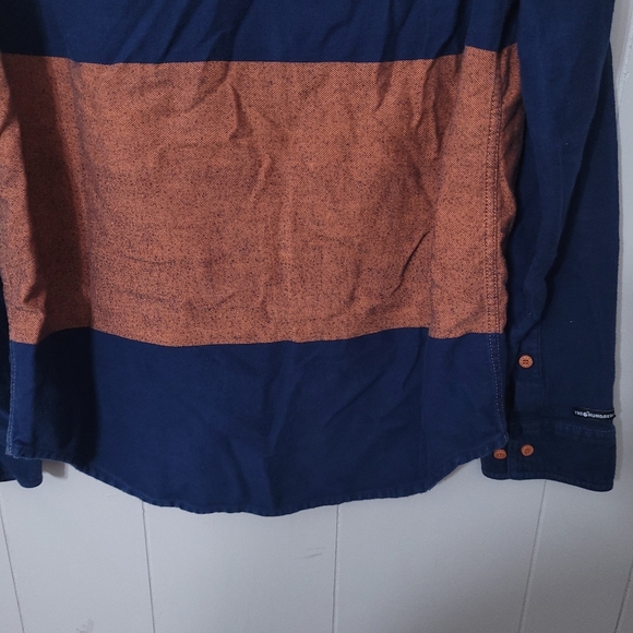 The Hundreds Long Sleeve Botton Up Shirt Blue Size XL - Picture 8 of 10